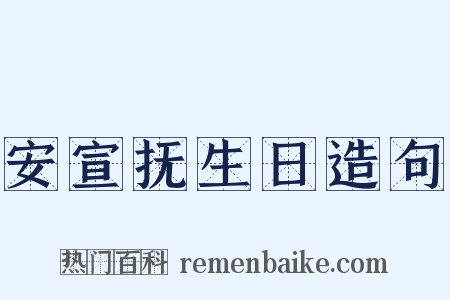 安宣抚生日造句是什么意思的图片